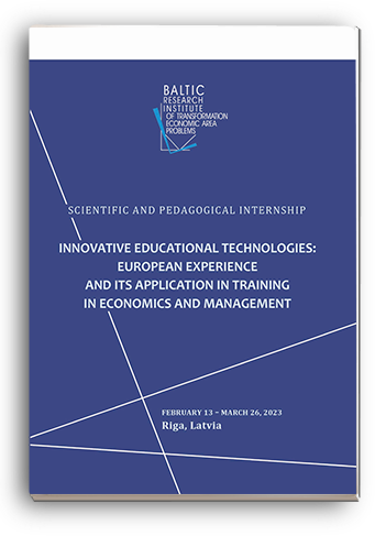 Cover for INNOVATIVE EDUCATIONAL TECHNOLOGIES: EUROPEAN EXPERIENCE AND ITS APPLICATION IN TRAINING IN ECONOMICS AND MANAGEMENT: Proceedings of scientific and pedagogical internship (February – March, 2023)