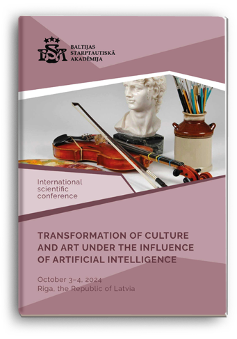 Cover for TRANSFORMATION OF CULTURE AND ART UNDER THE INFLUENCE OF ARTIFICIAL INTELLIGENCE