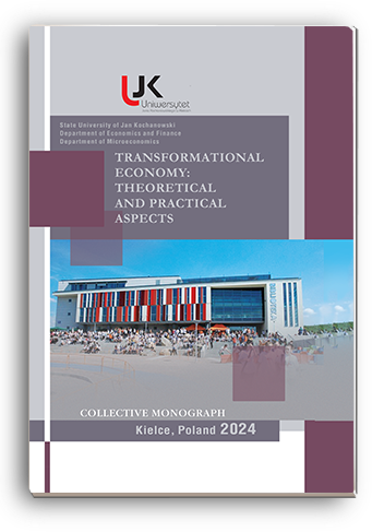 Cover for TRANSFORMATIONAL ECONOMY: THEORETICAL AND PRACTICAL ASPECTS: Collective monograph