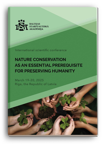 Cover for NATURE CONSERVATION  AS AN ESSENTIAL PREREQUISITE  FOR PRESERVING HUMANITY
