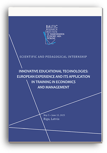 Cover for INNOVATIVE EDUCATIONAL TECHNOLOGIES: EUROPEAN EXPERIENCE AND ITS APPLICATION IN TRAINING IN ECONOMICS AND MANAGEMENT: Proceedings of scientific and pedagogical internship (May – June, 2025)