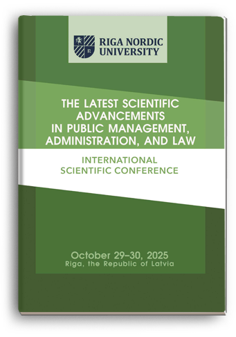 Cover for THE LATEST SCIENTIFIC ADVANCEMENTS IN PUBLIC MANAGEMENT, ADMINISTRATION, AND LAW