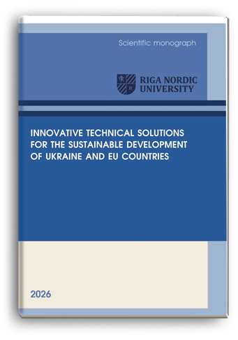 Cover for INNOVATIVE TECHNICAL SOLUTIONS FOR THE SUSTAINABLE DEVELOPMENT OF UKRAINE AND EU COUNTRIES. VOLUME 1