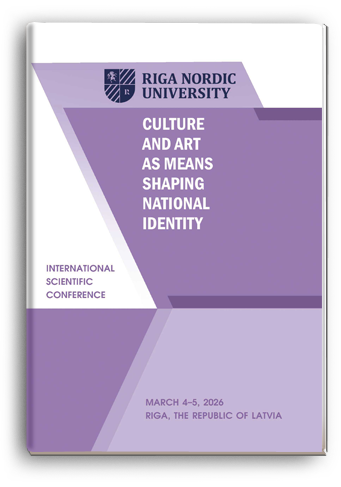 Cover for CULTURE AND ART AS MEANS SHAPING NATIONAL IDENTITY