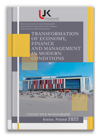 Cover for TRANSFORMATION OF ECONOMY, FINANCE AND MANAGEMENT IN MODERN CONDITIONS